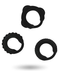 Alternative view of ADDICTED TOYS  KOMPLET OBROČKOV C-RING ČRNI
