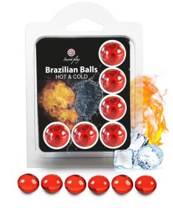 SECRETPLAY SET 6 BRAZILSKIH ŽOGIC Z VROČIM IN HLADILNIM UČINKOM