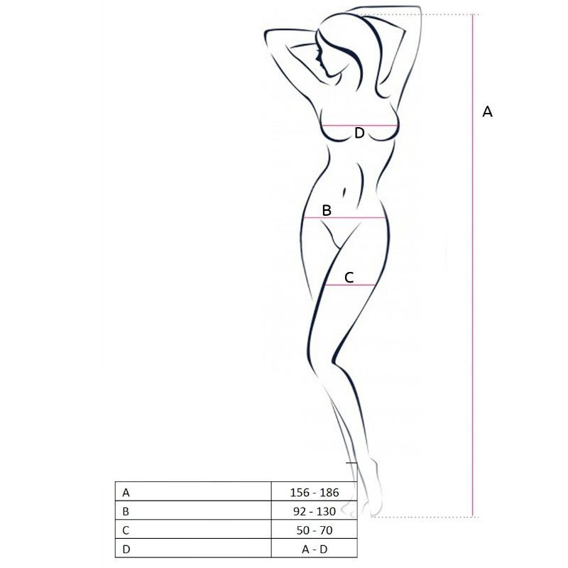 PASSION WOMAN BS055 BODYSTOCKING RED ONE SIZE - slika 2