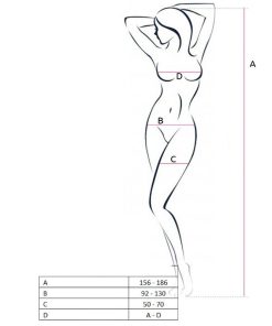 Alternative view of PASSION WOMAN BS046 BODYSTOCKING - WHITE ONE SIZE