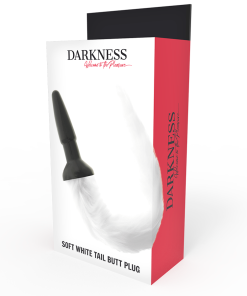 DARKNESS SILIKONSKI ANALNI ČEP Z REPKOM - BELI - slika 3
