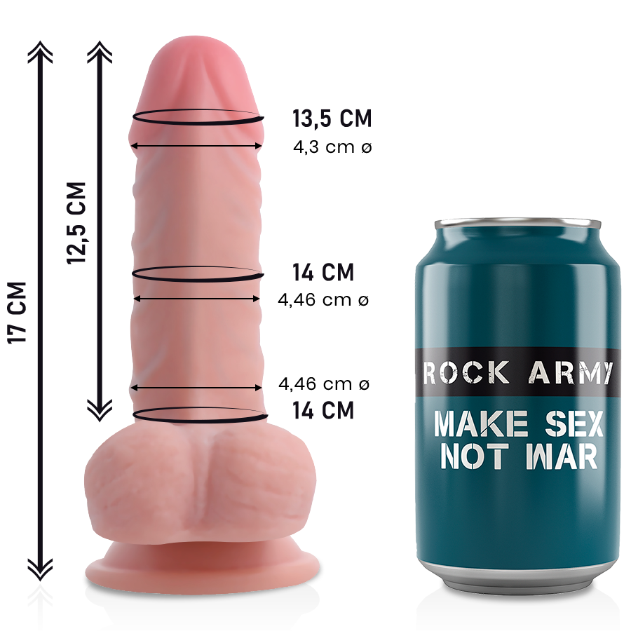 ROCKARMY DUAL DENSITY DILDO - PANZER 17 CM