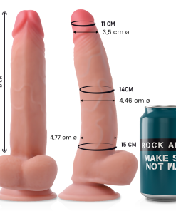 ROCKARMY DUAL DENSITY DILDO - LEOPARD 23 CM - slika 3