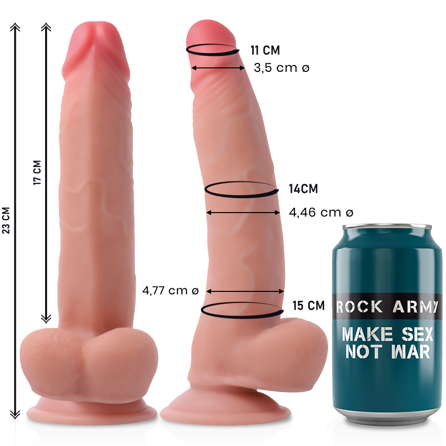 ROCKARMY DUAL DENSITY DILDO - LEOPARD 23 CM - slika 3