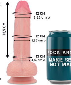ROCKARMY REALISTIČNI VIBRATOR IZ TEKOČEGA SILIKONA PREMIUM - MUSTANG 18 CM