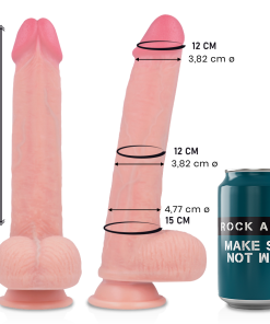 Alternative view of ROCKARMY REALSITIČNI VIBRATOR IZ TEKOČEGA SILIKONA PREMIUM - KINGCOBRA 24 CM
