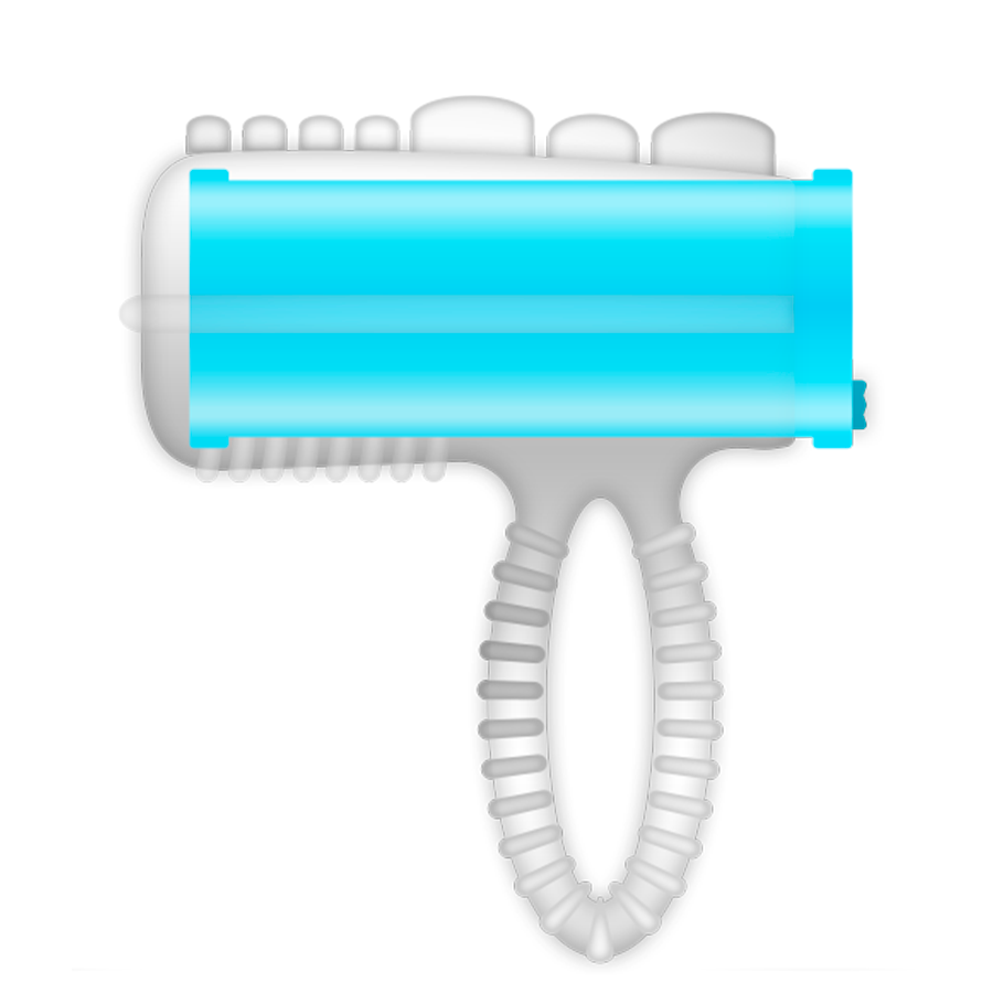 CASUAL RING JEZIČNI VIBRATOR - MODER - slika 2