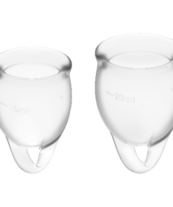 SATISFYER FEEL CONFIDENT MENSTRUAL CUP CLEAR 15+20ML