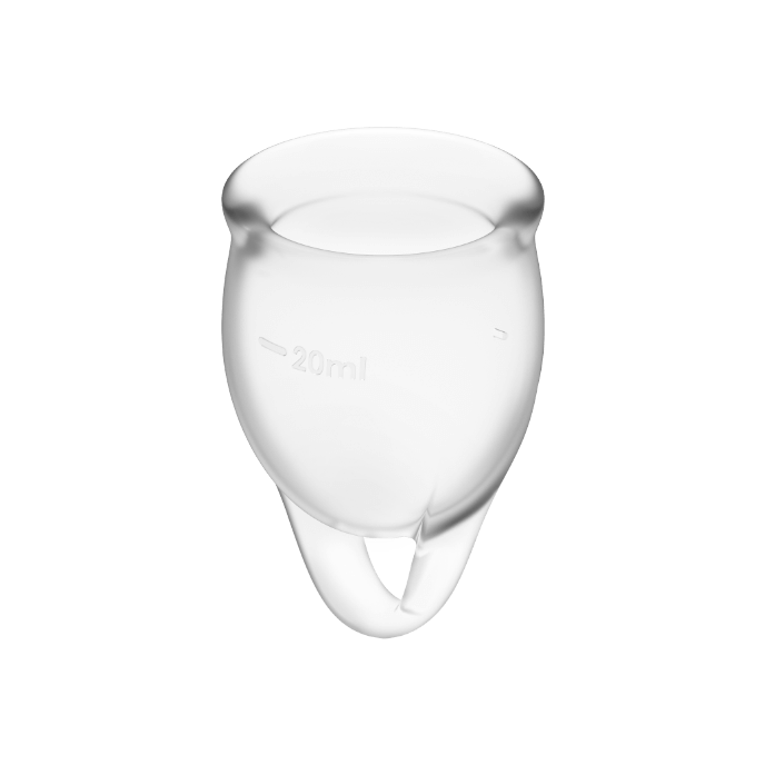 SATISFYER FEEL CONFIDENT MENSTRUAL CUP CLEAR 15+20ML - slika 3