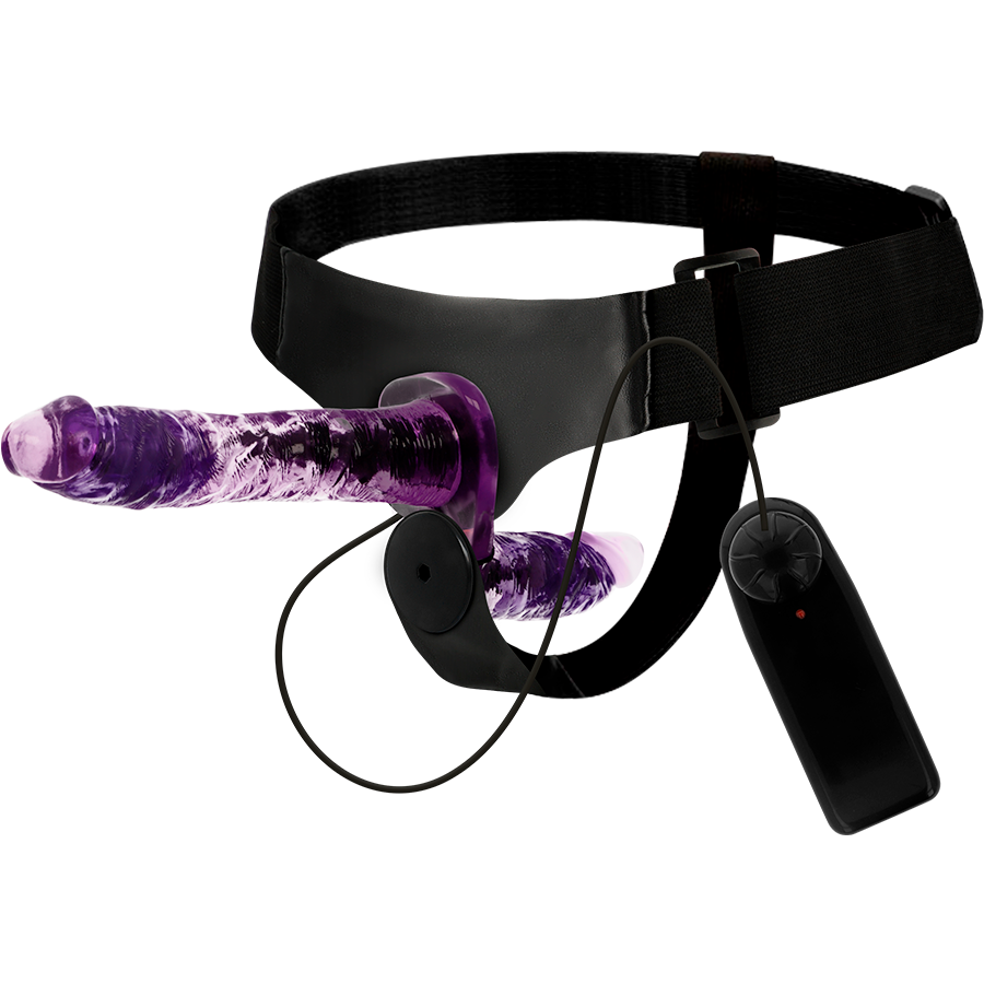 PRIVLAČEN POSTROJ RODNEY DVOJNI VIBRATOR - VIJOLIČEN 18 X 3,5 CM - slika 3