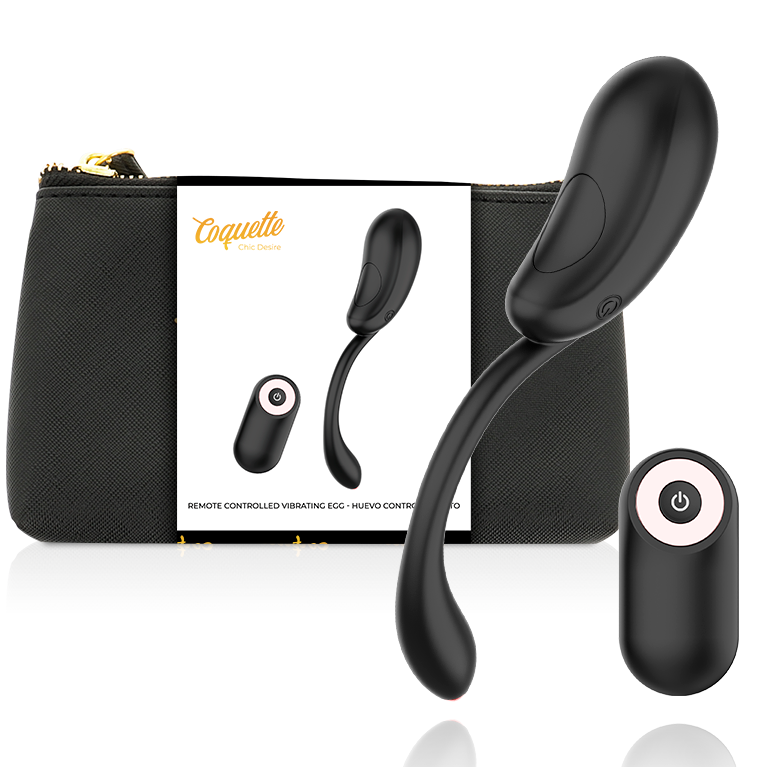 COQUETTE CHIC DESIRE VIBRATING EGG REMOTE CONTROL RECHARGEABLE BLACK/ GOLD - slika 2