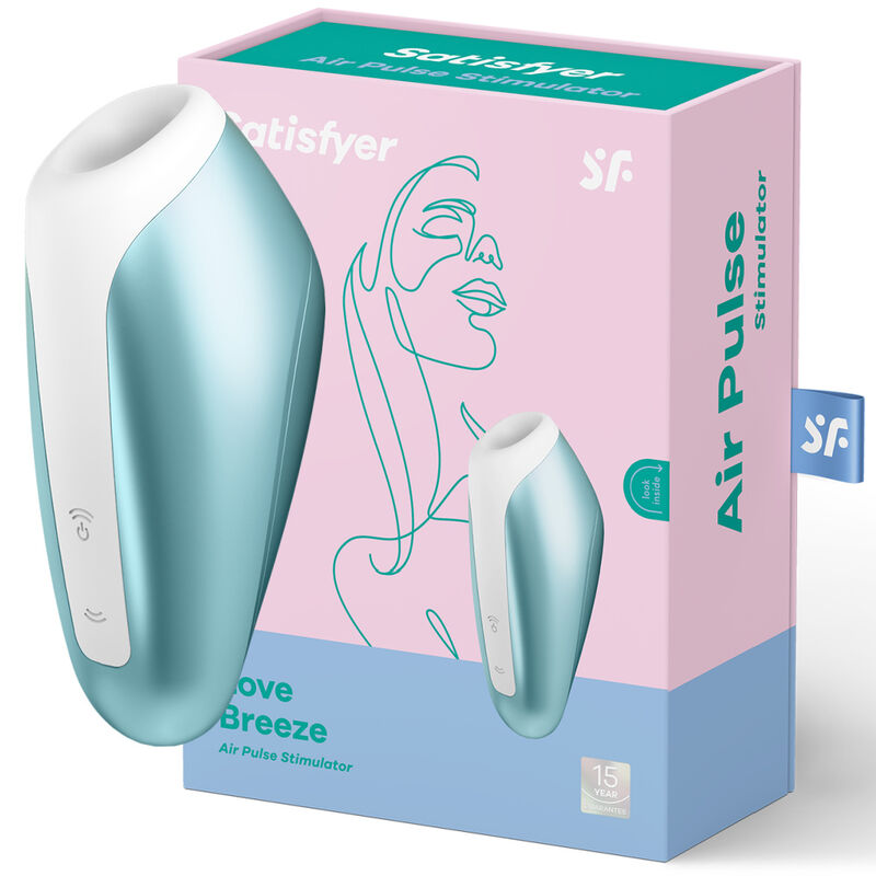 SATISFYER LOVE BREEZE STIMULATOR ZRAČNEGA IMPULZA - LEDENO MODRA