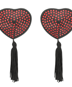 COQUETTE CHIC DESIRE NIPPLE COVERS HEART BLACK / RED - slika 3