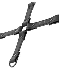 Alternative view of FETISH SUBMISSIVE HOG TIE VEGAN LEATHER