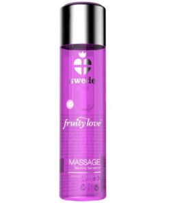 SWEDE FRUITY LOVE MASAŽNO OLJE Z OGREVALNIM UČINKOM ROZA MALINA IN RABARBARA 60 ML