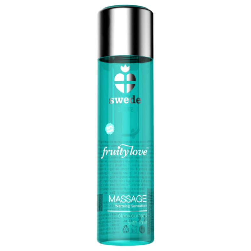 SWEDE FRUITY LOVE MASAŽNO OLJE Z OGREVALNIM UČINKOM ČRNI RIBEZ IN LIMETA 120 ML