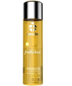 SWEDE FRUITY LOVE MASAŽNO OLJE Z OGREVALNIM UČINKOM TROPSKO SADJE Z MEDOM 60 ML