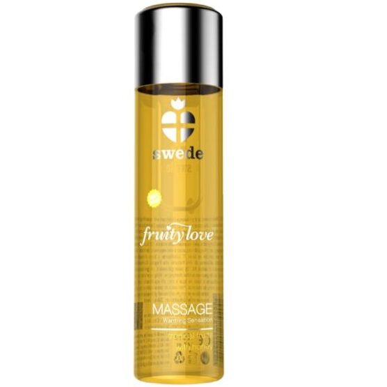 SWEDE FRUITY LOVE MASAŽNO OLJE Z OGREVALNIM UČINKOM TROPSKO SADJE Z MEDOM 60 ML