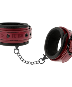 FETISH SUBMISSIVE DARK ROOM ANKLE CUFFS VEGAN LEATHER
