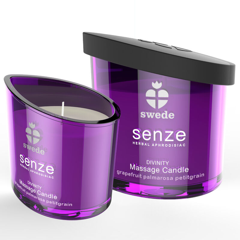 SWEEDE SENZE DIVINITY MASSAGE CANDLE - GRAPEFRUIT, PALMAROSA, PETITGRAIN
