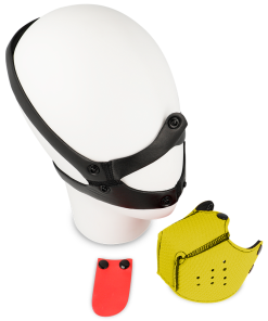 OHMAMA FETISH DOG MUZZLE - YELLOW - slika 3