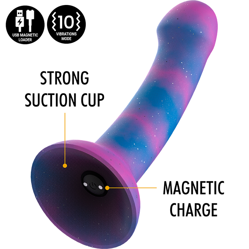 MYTHOLOGY DION GALACTIC DILDO M - VIBRATOR WATCHME ZDRUŽLJIV Z BREZŽIČNO TEHNOLOGIJO - slika 2