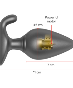 ONINDER VIBRATING ANAL PLUG BLACK - FREE APP - slika 3