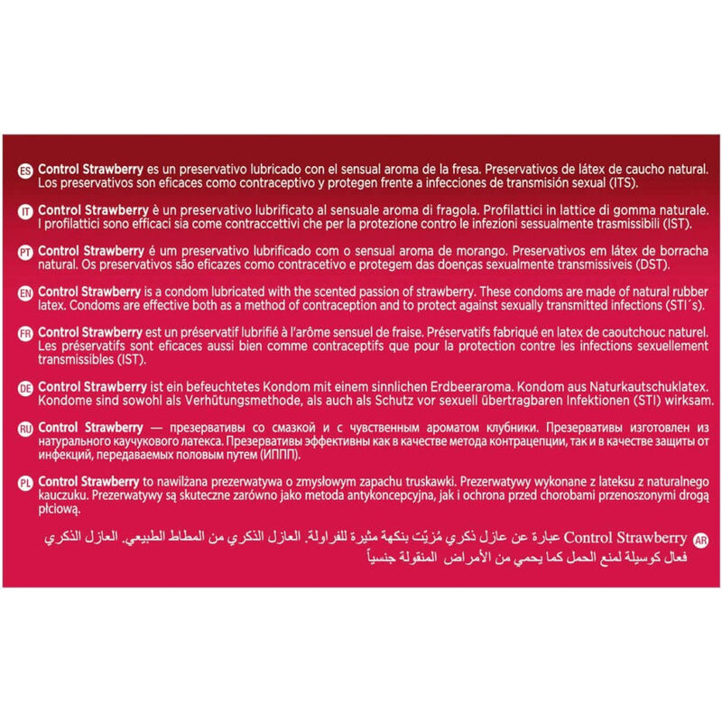 CONTROL ADAPTA STRAWBERRY CONDOMS 144 UNITS - slika 2