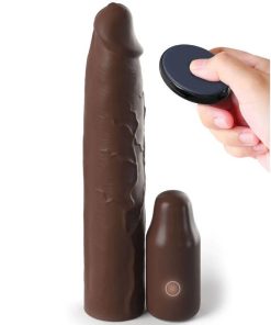 PIPEDREAMS SLEEVE 22,86 CM + 7,62 CM PLUG REMOTE BROWN