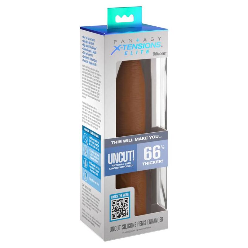PIPEDREAMS EXTENSION SLEEVE UNCUT 17,78 CM CARAMEL - slika 2