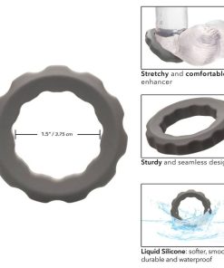 CALIFORNIA EXOTICS ALPHA ERECT RING GREY - slika 3