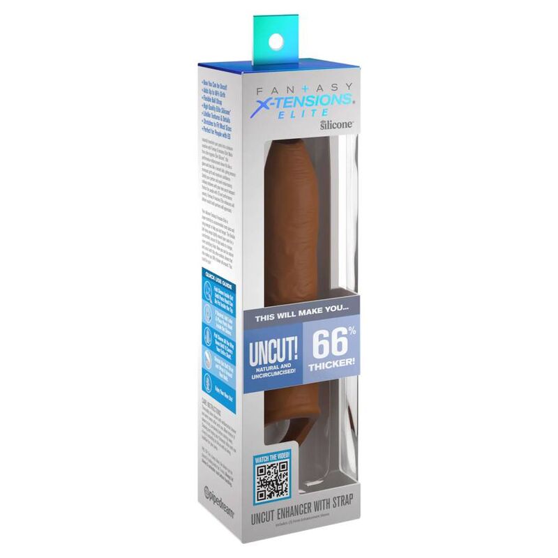 PIPEDREAMS SLEEVE UNCUT 17,78 CM W STRAP CARAMEL - slika 2