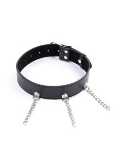 Alternative view of OHMAMA FETISH COLLAR WITH RINGS