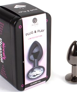 Alternative view of SECRET PLAY - GUNMETAL BUTT PLUG SMALL SIZE 7 CM