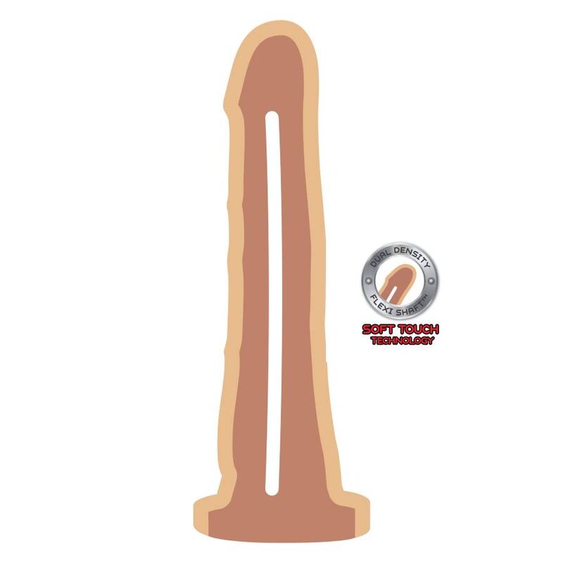 GET REAL - DUAL DENSITY DONG 19 CM SKIN - slika 2