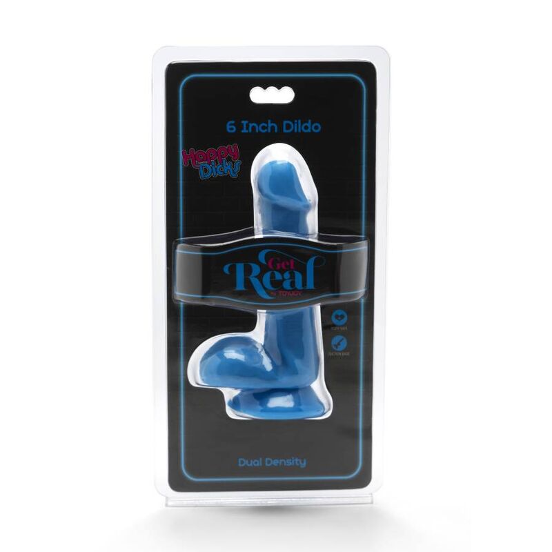GET REAL - HAPPY DICKS DILDO 12 CM BALLS BLUE - slika 2