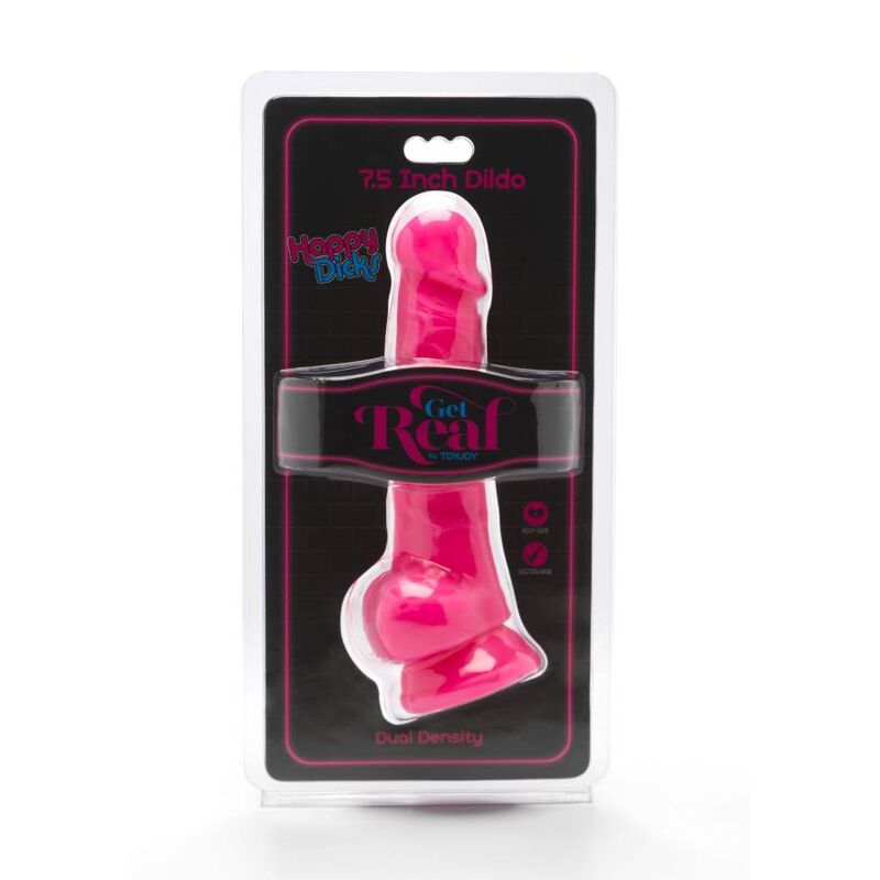 GET REAL - HAPPY DICKS 19 CM WITH BALLS PINK - slika 2