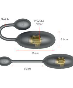 ONINDER - TOKYO VIBRATING EGG BLACK 7.5 X 3.2 CM FREE APP - slika 3