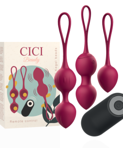 CICI BEAUTY PREMIUM SILICONE 3 VIBRATING KEGEL BEADS REMOTE CONTROL
