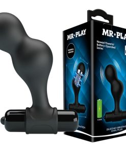 MR PLAY - SILICONE VIBRATING ANAL PLUG BLACK