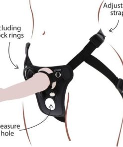 GET REAL - STRAP-ON PLEASURE HARNESS BLACK