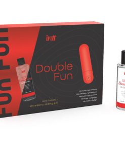 Alternative view of INTT - DOUBLE FUN KIT WITH VIBRATING BULLET AND STRAWBERRY MASSAGE GEL