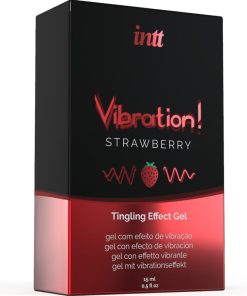 INTT - POWERFUL INTIMATE STIMULANT LIQUID VIBRATING GEL STRAWBERRY 15ML - slika 3