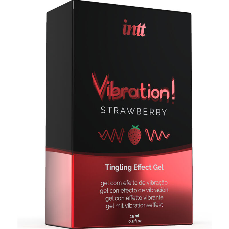 INTT - POWERFUL INTIMATE STIMULANT LIQUID VIBRATING GEL STRAWBERRY 15ML - slika 3