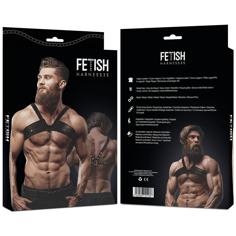 FETISH SUBMISSIVE ATTITUDE - ECO LEATHER BRIGADE MAN CHEST HARNESS - slika 2