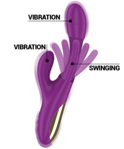 INTENSE - APOLO RECHARGEABLE MULTIFUNCTION VIBRATOR 7 VIBRATIONS WITH SWINGING MOTION PURPLE - slika 3