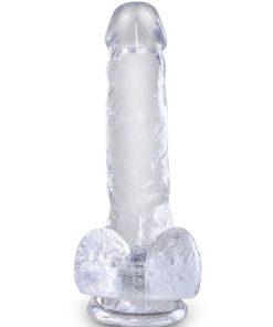 Alternative view of KING COCK CLEAR - REALISTIC PENIS WITH BALLS 13.5 CM TRANSPARENT