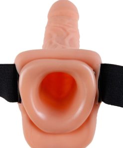 FETISH FANTASY SERIES - ADJUSTABLE HARNESS REMOTE CONTROL REALISTIC PENIS WITH TESTICLES 17.8 CM