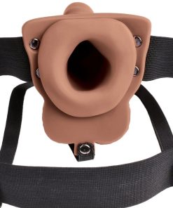 FETISH FANTASY SERIES - ADJUSTABLE HARNESS REALISTIC PENIS WITH RECHARGEABLE TESTICLES AND VIBRATOR 15 CM