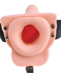 FETISH FANTASY SERIES - ADJUSTABLE HARNESS REMOTE CONTROL REALISTIC PENIS WITH RECHARGEABLE TESTICLES AND VIBRATOR 15 CM - slika 3